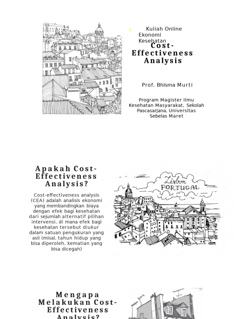 Cost Effectiveness Analysis - Prof Bhisma Murti - 25 Maret 2021 | PDF