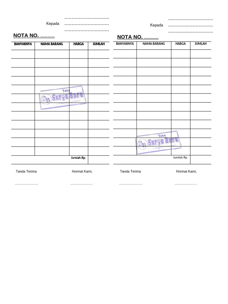 Nota Kosong Paperid | PDF
