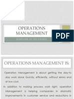 Operations Management: Overview of The Course
