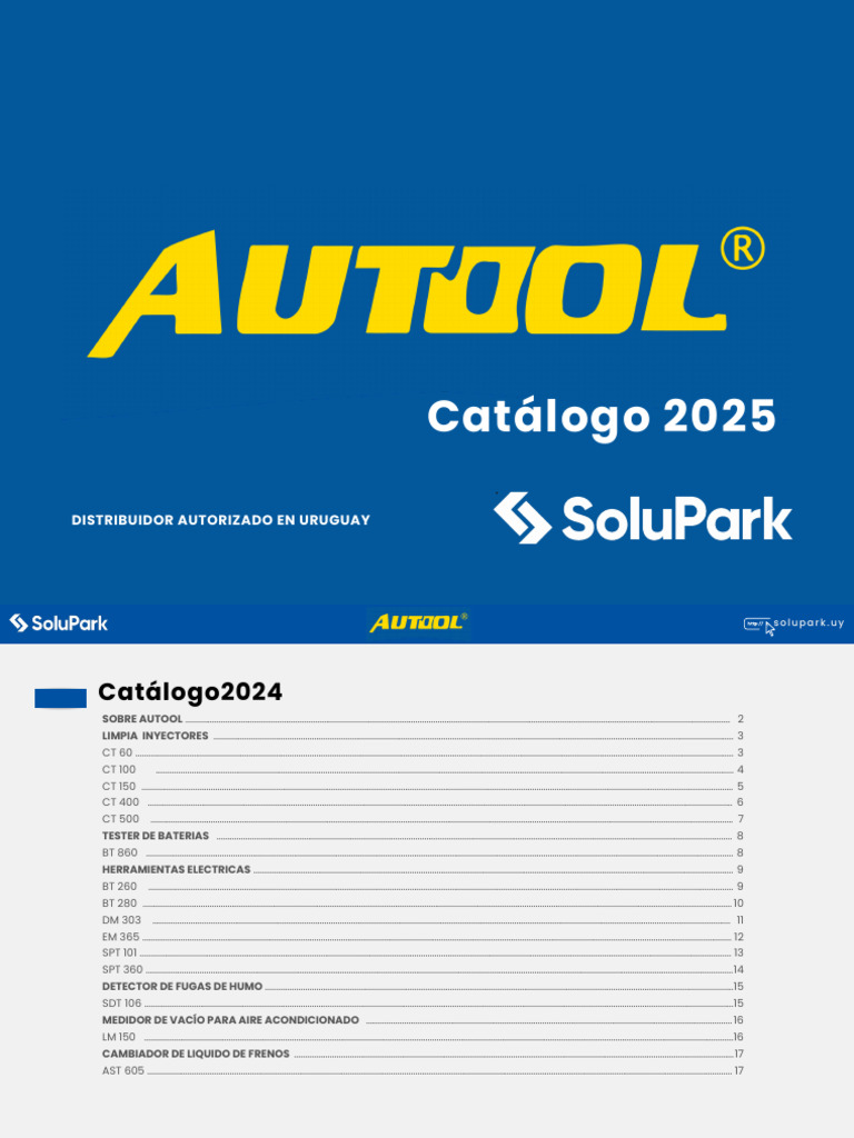 Catalogo AUTOOL 2025 | PDF | Inyección de combustible | Fuente de ...