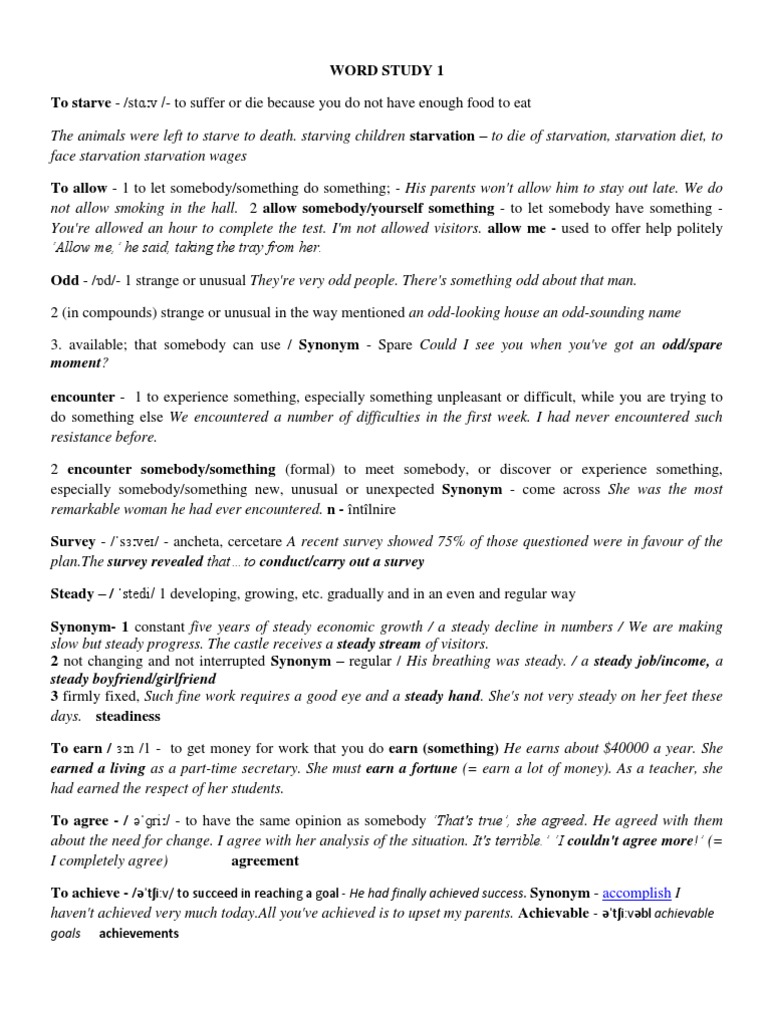 Word Study | PDF