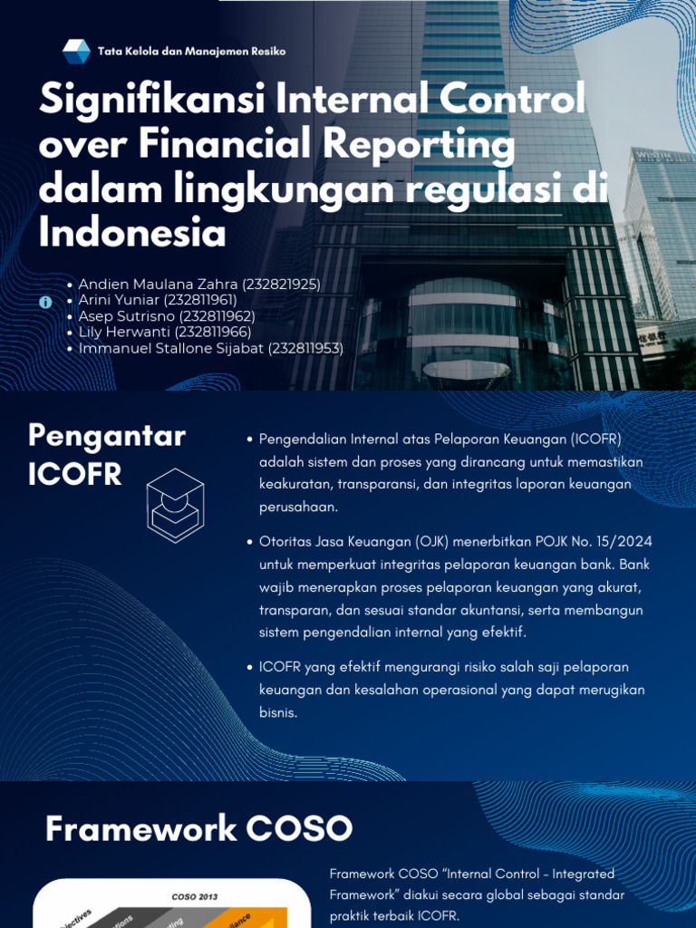 Signifikansi ICOFR dalam Regulasi OJK | PDF