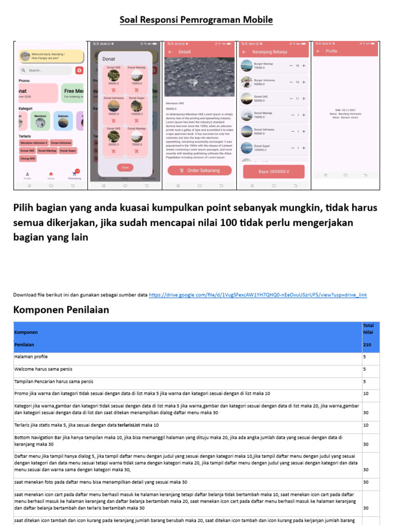 Soal Responsi Pemrograman Mobile | PDF