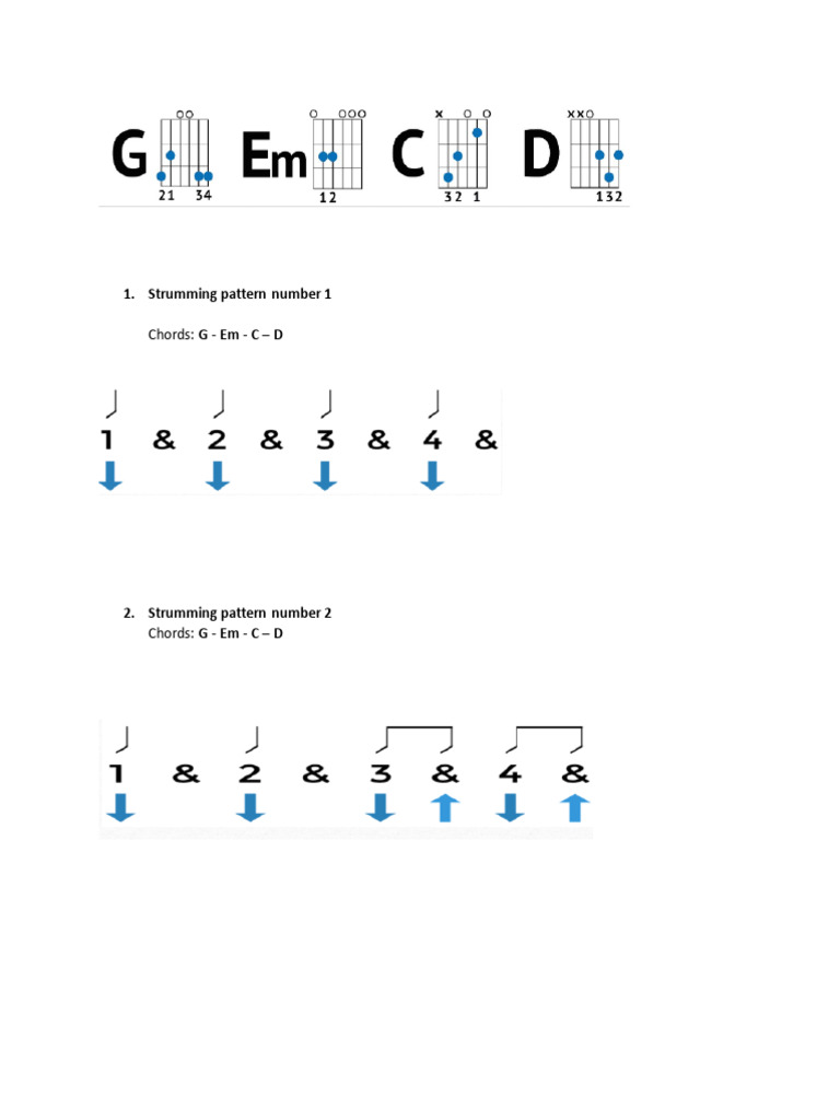 Session 3 Part 2 Strumming Patterns ACTIVITY | PDF