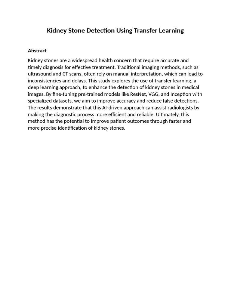 Enhancing Kidney Stone Detection with AI | PDF