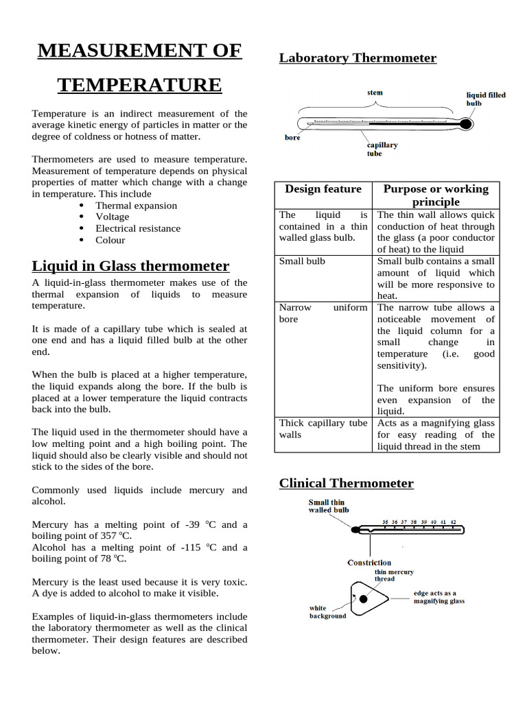 Understanding Temperature Measurement | PDF | Thermometer | Temperature