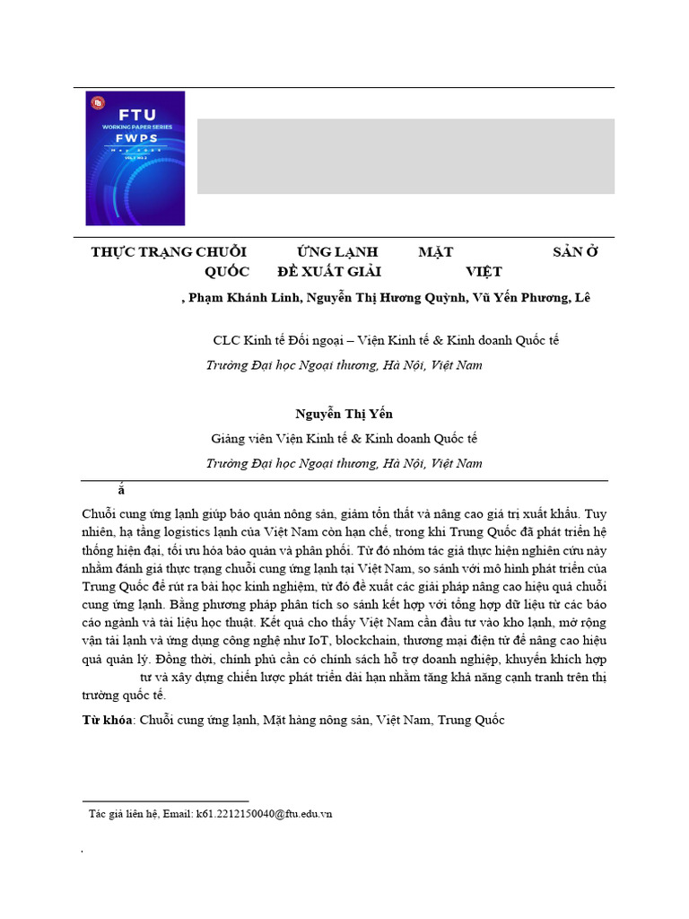 FWPS Vol 1 No 2 Paper 15 | PDF | Refrigeration | Agriculture