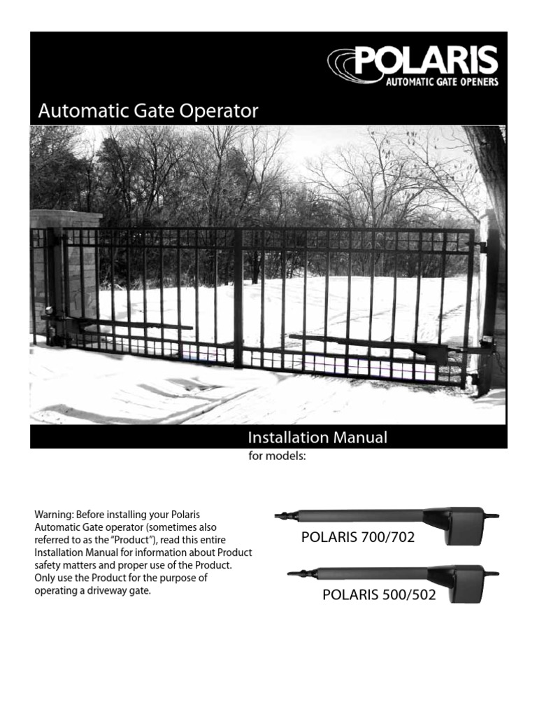 Polaris 500,700 Swing Gate Opener_InstallationManual1 Electrical