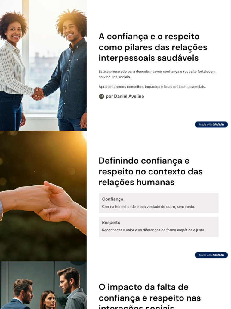 Confiança e Respeito nas Relações Humanas | PDF | Empatia | Emoções