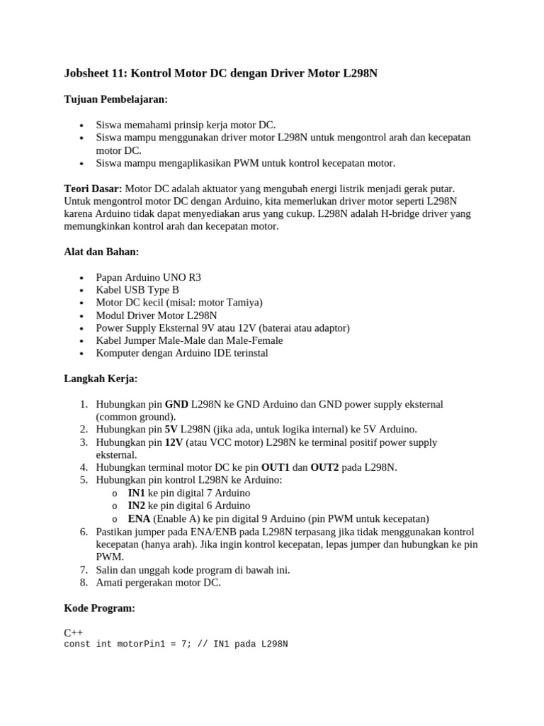 Job 11 - 20 Arduino IDE | PDF