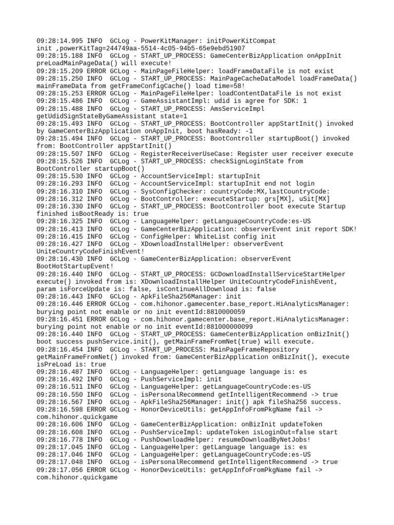 GameCenter Initialization Log Errors | PDF | Application Layer ...