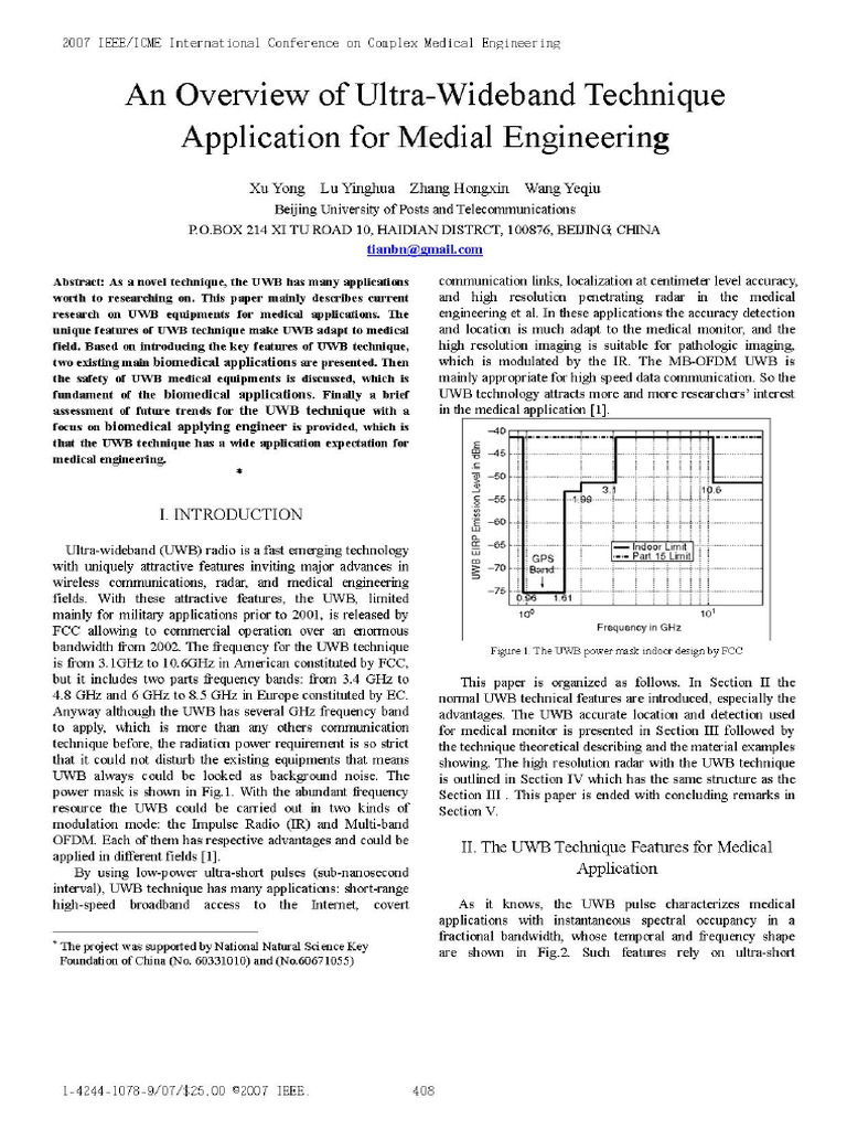 An Overview of Ultra-Wideband Technique in Medicine | PDF | Ultra ...
