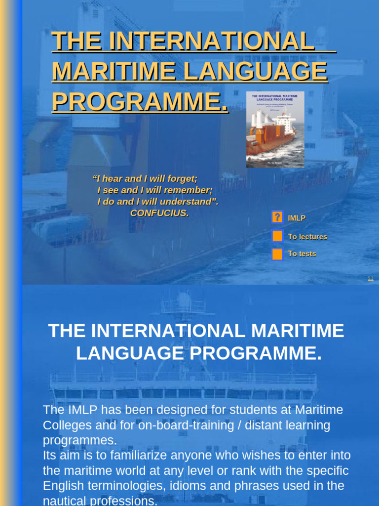 International Maritime Language Program | PDF | Ships | Water Transport