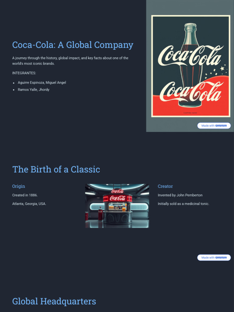 Coca-Cola-A-Global-Company ENGLISH BUSSINES UTP | PDF