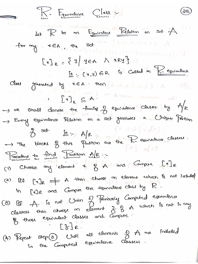 UNIT 2 MATERIAL NO 2 R Equivalence, Composition of A Relation | PDF