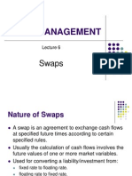 Risk Management of Swaps