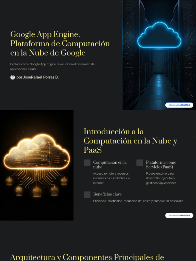 Google App Engine Plataforma de Computacion en La Nube de Google | PDF