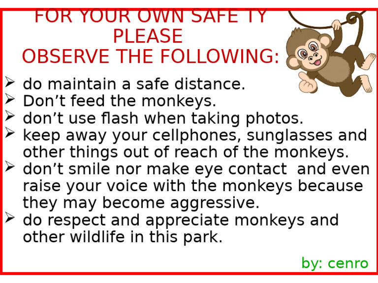 Warning For Monkeys | PDF