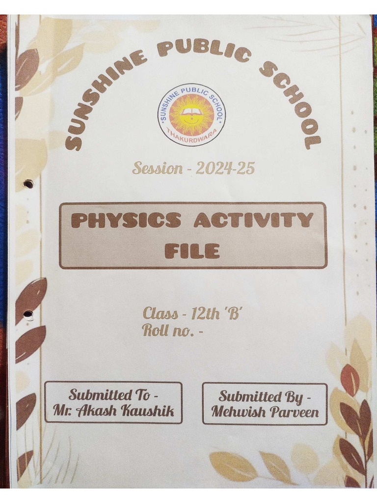 Physics Activity File | PDF