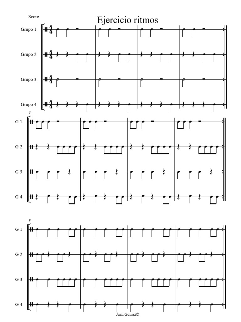 Ejercicio Ritmos Final | PDF