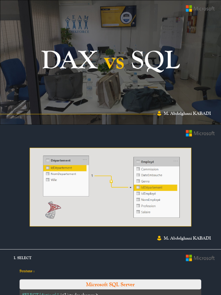 Comparaison DAX et SQL | PDF | SQL | Gestion des données