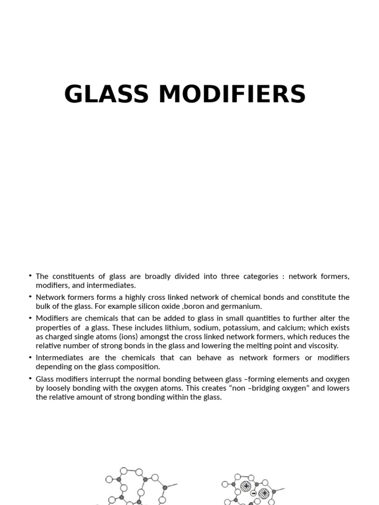 Understanding Glass Modifiers | PDF