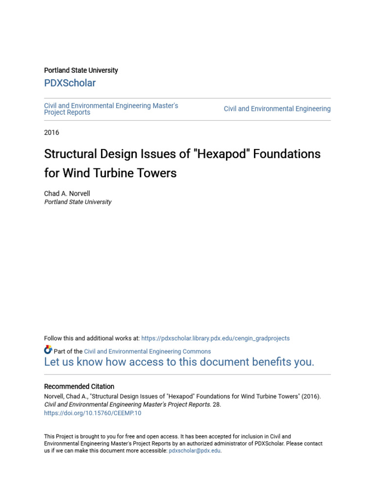 Hexapod Foundations for Wind Turbines | PDF | Deep Foundation | Beam ...