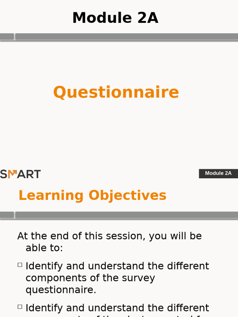 Module 2A Questionnaire Design | PDF