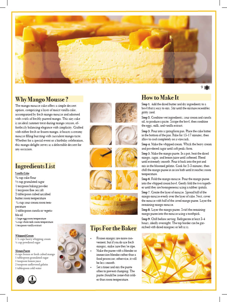 Menu | PDF | Cakes | Desserts