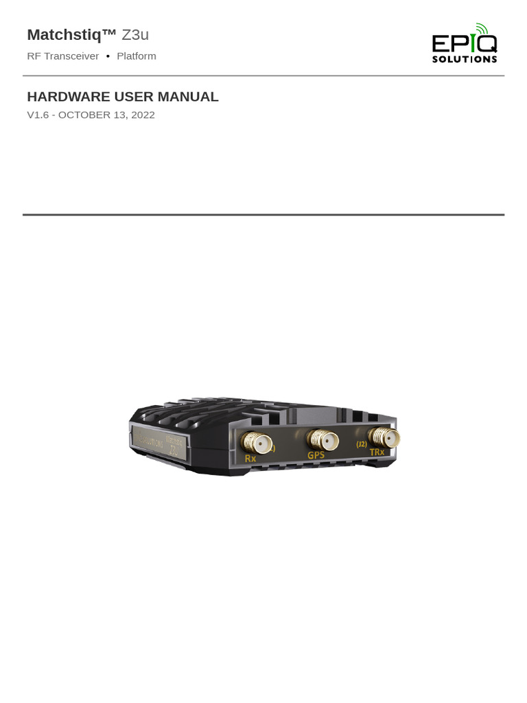 Matchstiq Z3u Hardware Manual | PDF | Booting | Software Defined Radio