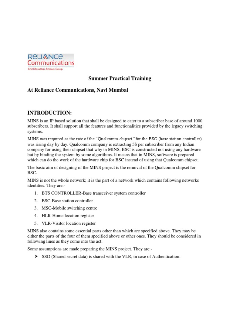 Summer Practical Training | PDF | Digital Technology | Telecommunications
