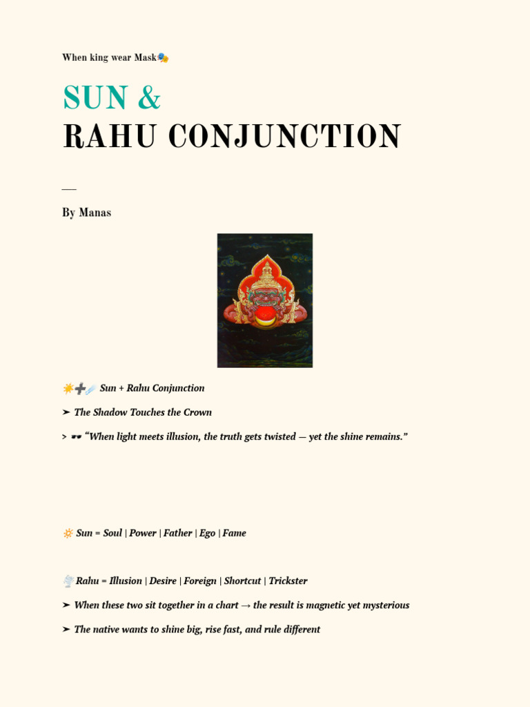 Sun-Rahu Conjunction Insights | PDF
