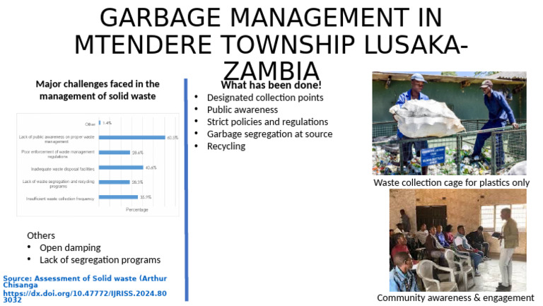 Solid Waste Management in Mtendere, Zambia | PDF