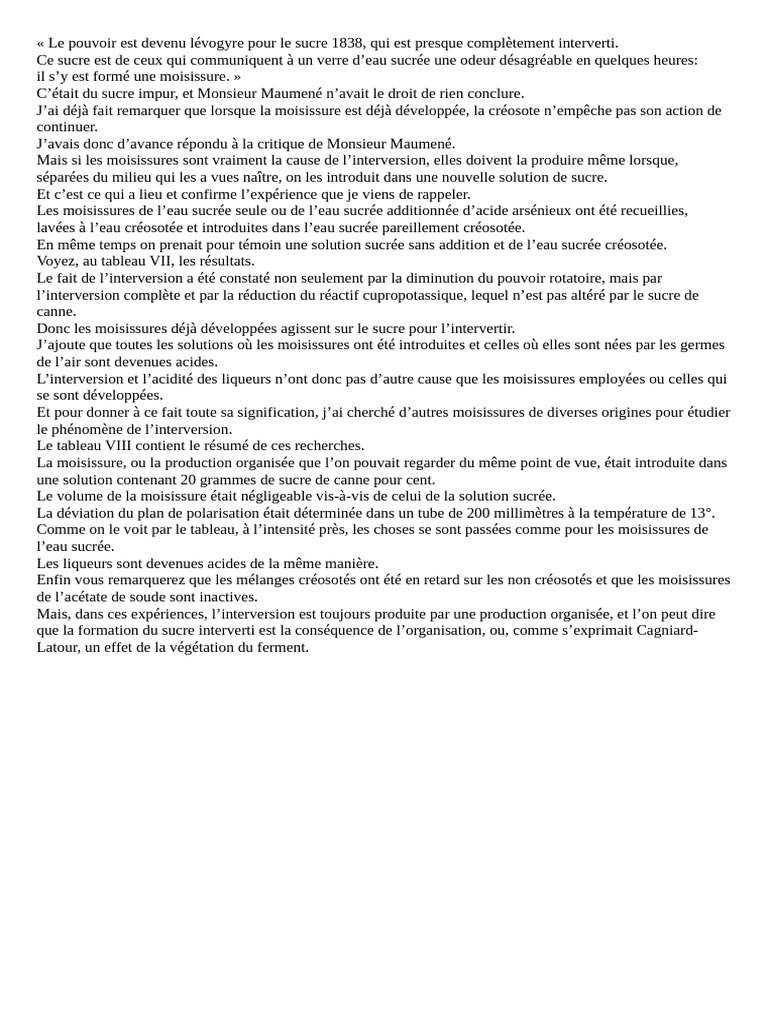 Mésophiles et interversion du sucre | PDF | Chimie | Substances chimiques