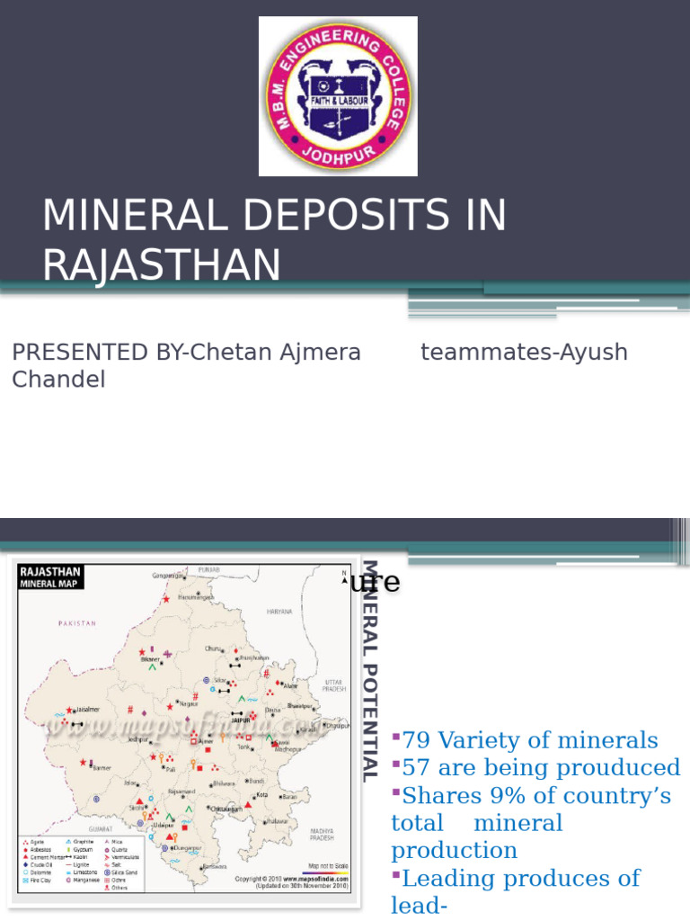 Mineral Resources of Rajasthan Overview | PDF | Ore | Minerals