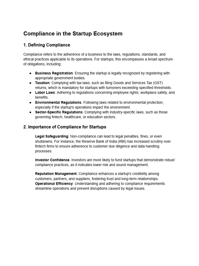 Compliance and IPR Strategies for Startups | PDF | Intellectual ...