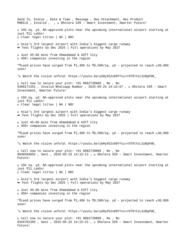 Delivery Report 1748170251215 | PDF | Airport | Aerospace
