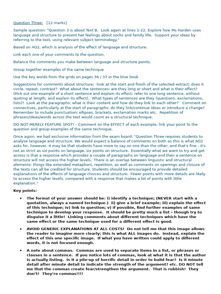 Analyzing Language and Structure in Texts | PDF | Sentence (Linguistics ...