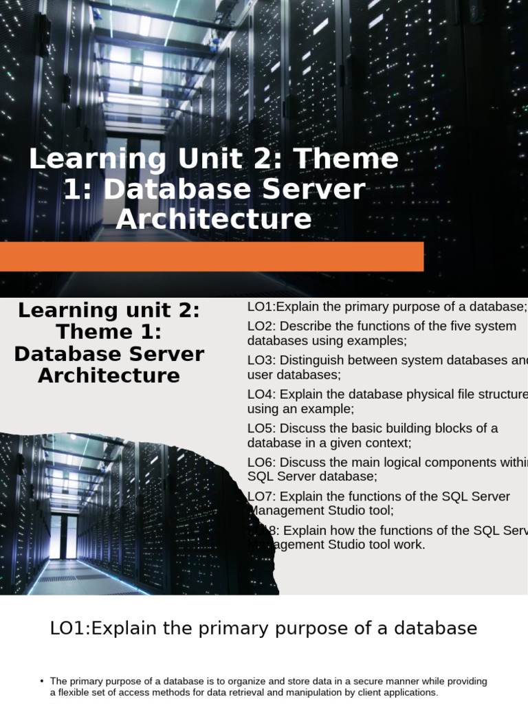 Database Server Architecture Overview | PDF | Databases | Database Index