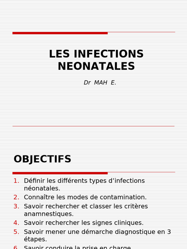 Infections néonatales : diagnostic et traitement | PDF | Méningite ...