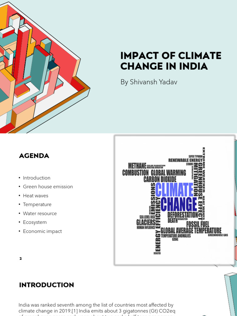 Climate Change Impact in India by 2100 | PDF | Climate Change ...