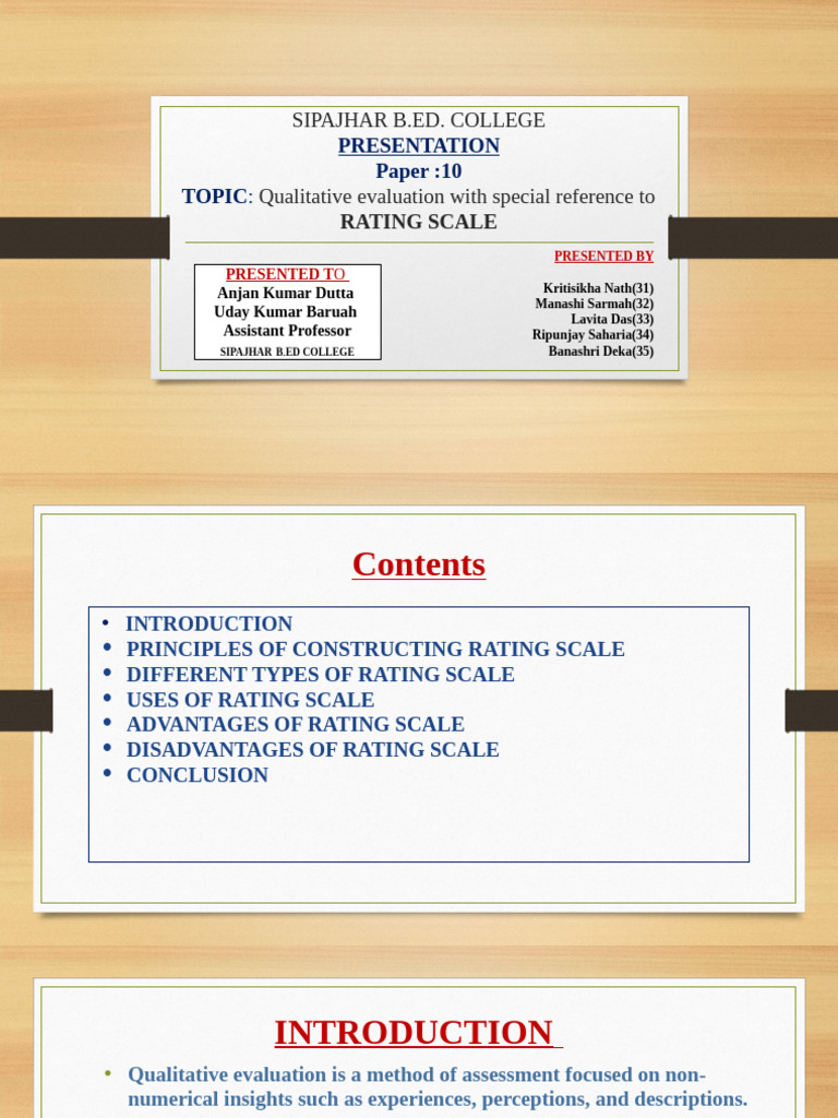 Rating Scale Final | PDF | Likert Scale | Evaluation