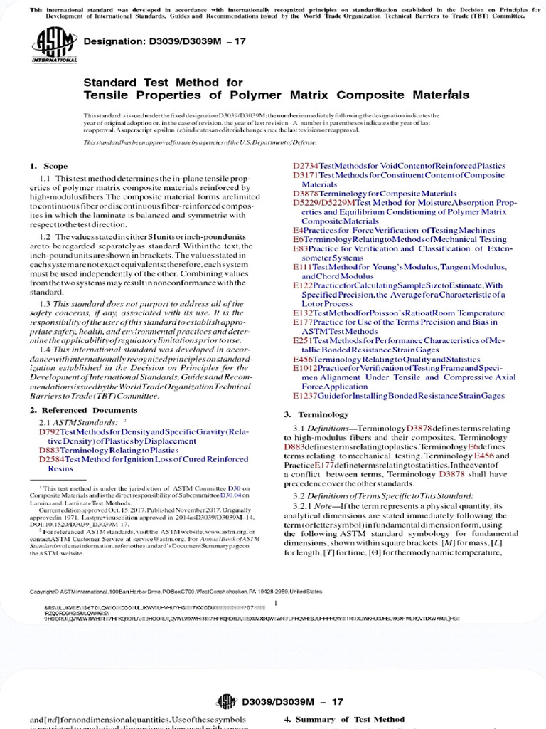 ASTM D3039: Composite Tensile Testing | PDF | Composite Material ...