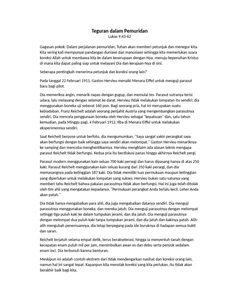 Teguran Dalam Pemuridan Pdf