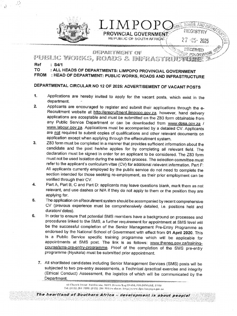 Departmental Circular No 12 of 2025 | PDF