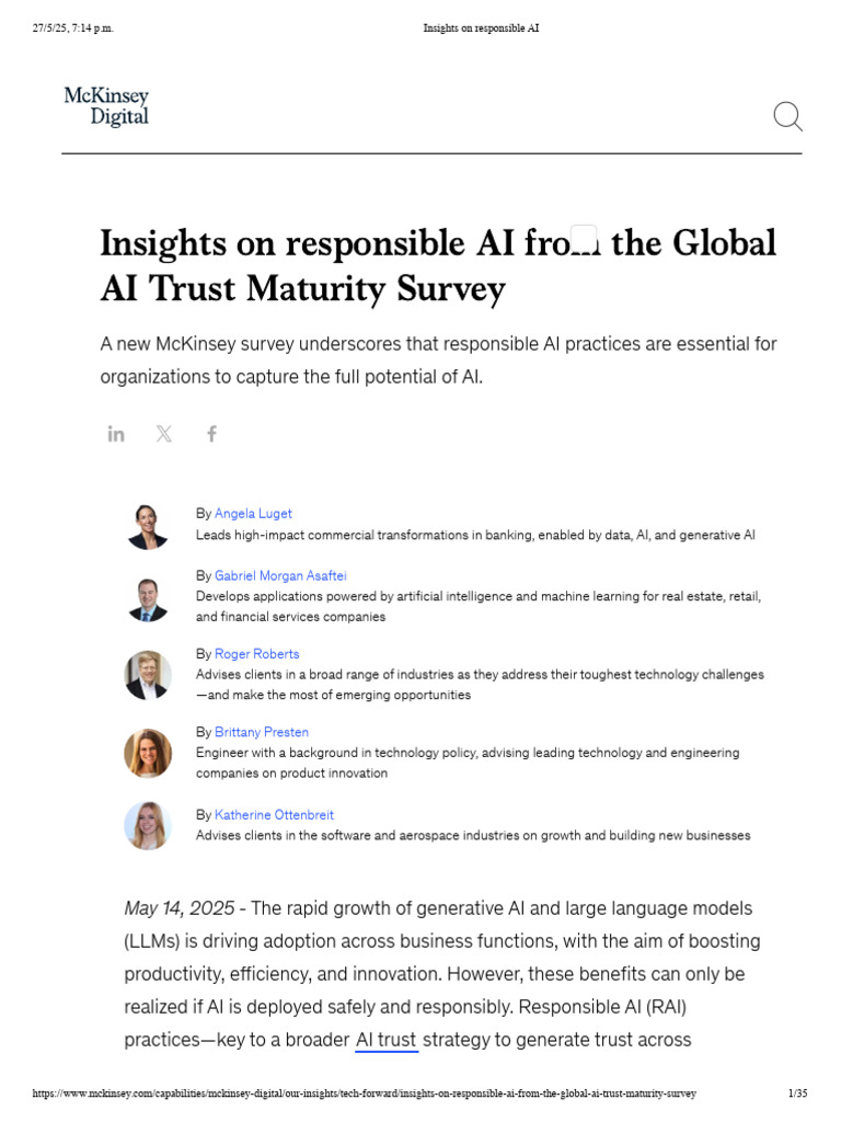 Responsible AI Maturity Insights 2025 | PDF | Enterprise Resource ...