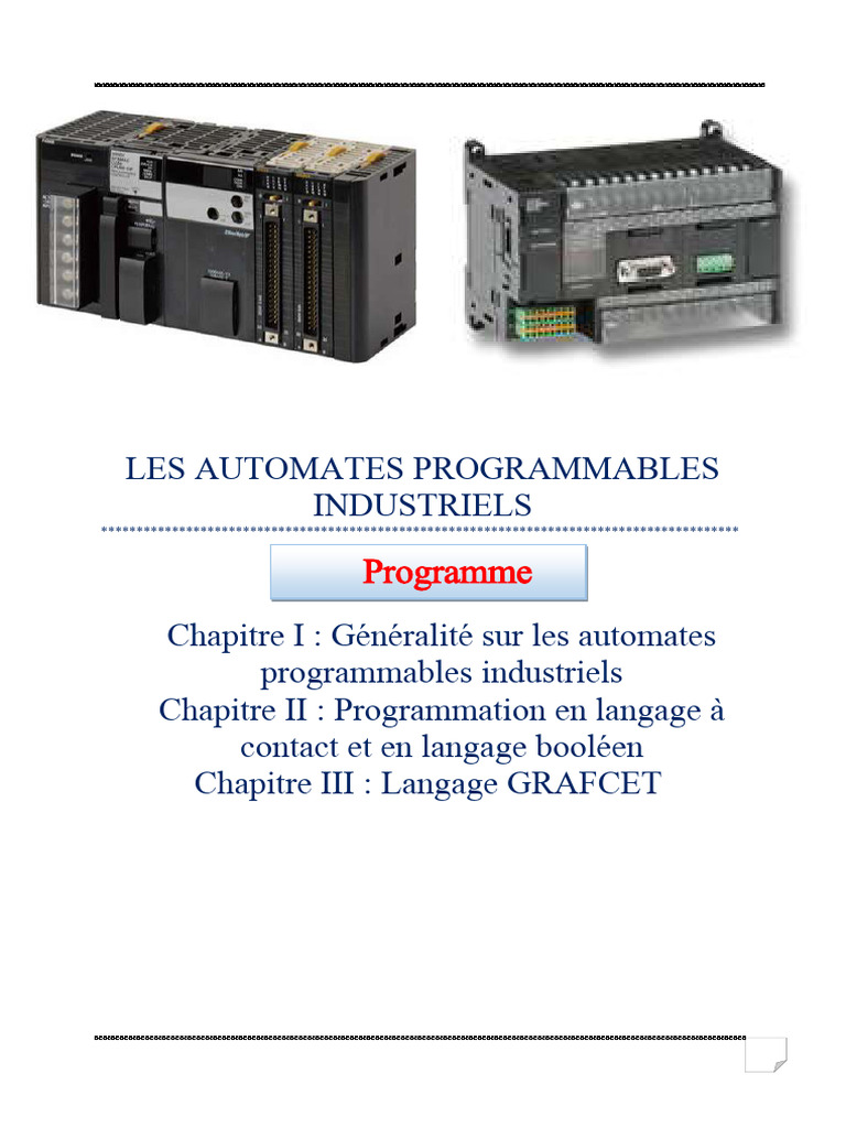 Automates Programmables Industriels | PDF | Automate programmable ...
