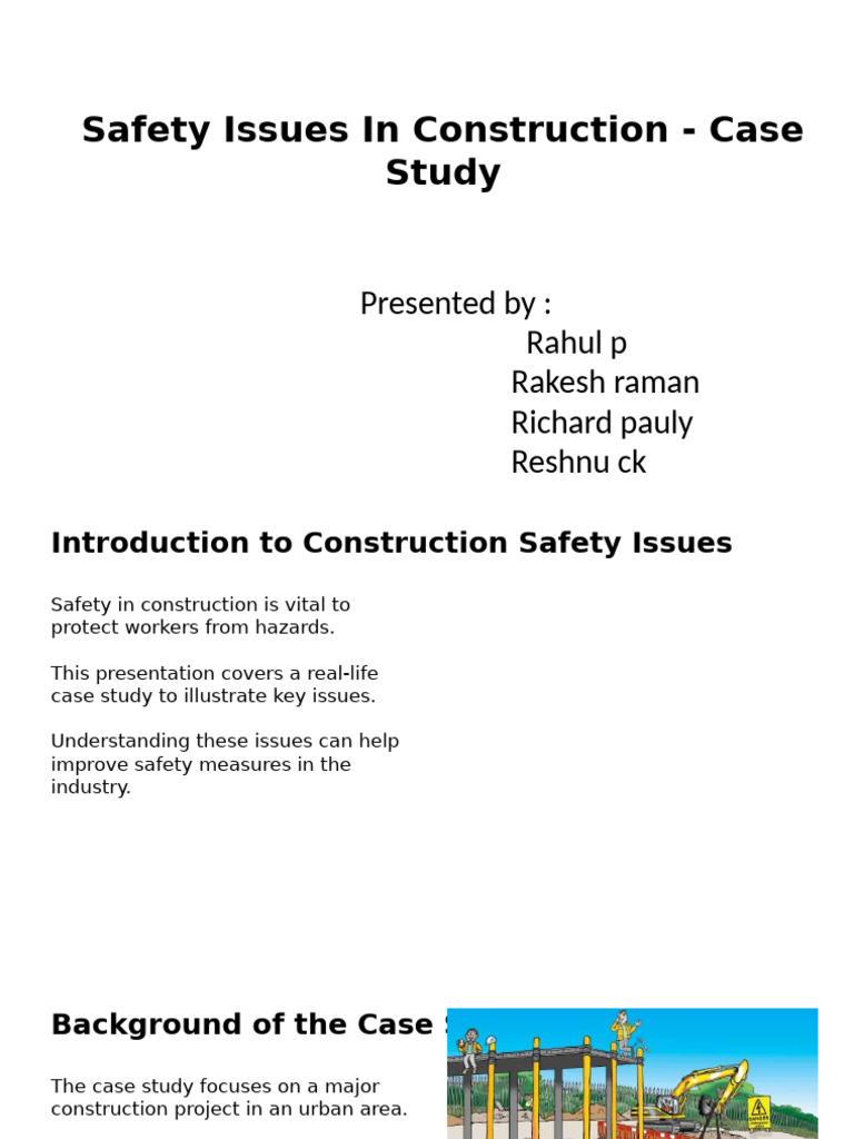 Construction Safety Case Study Insights | PDF | Occupational Safety And ...