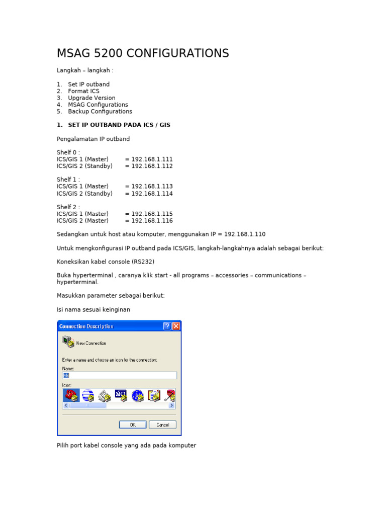 Konfigurasi MSAG 5200 dan IP Outband | PDF