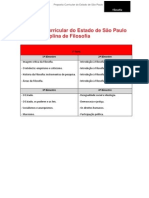 Proposta Curricular Do Estado de São Paulo para A Disciplina de Filosofia